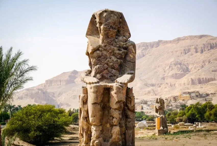 Colossi of Memnon in Egypt